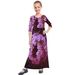 Purple Closing Queen Annes Lace Kids  Quarter Sleeve Maxi Dress