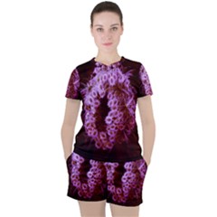 Purple Closing Queen Annes Lace Women s Tee And Shorts Set