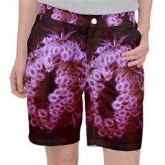 Purple Closing Queen Annes Lace Pocket Shorts by okhismakingart