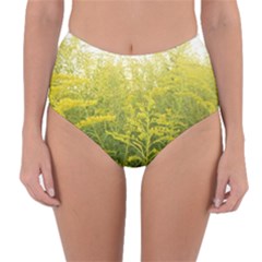 Yellow Goldenrod Reversible High-waist Bikini Bottoms by okhismakingart