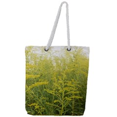 Yellow Goldenrod Full Print Rope Handle Tote (large) by okhismakingart