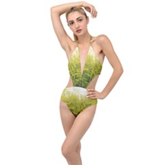 Yellow Goldenrod Plunging Cut Out Swimsuit