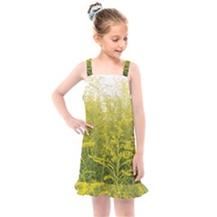 Yellow Goldenrod Kids  Overall Dress