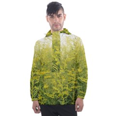 Yellow Goldenrod Men s Front Pocket Pullover Windbreaker by okhismakingart