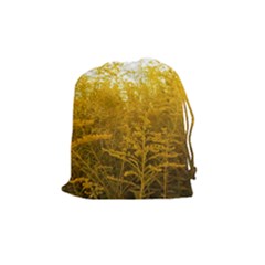 Gold Goldenrod Drawstring Pouch (medium) by okhismakingart