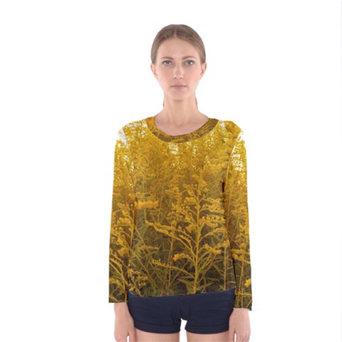 Gold Goldenrod Women s Long Sleeve Tee by okhismakingart