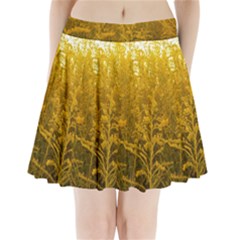 Gold Goldenrod Pleated Mini Skirt by okhismakingart