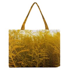 Gold Goldenrod Zipper Medium Tote Bag by okhismakingart