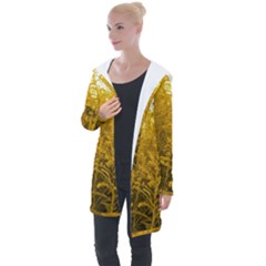 Gold Goldenrod Longline Hooded Cardigan