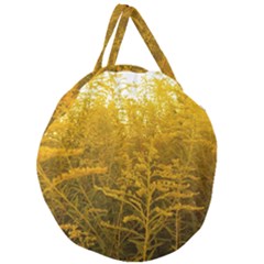 Gold Goldenrod Giant Round Zipper Tote by okhismakingart