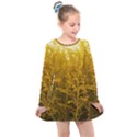 Gold Goldenrod Kids  Long Sleeve Dress View1