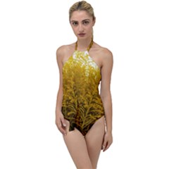 Gold Goldenrod Go With The Flow One Piece Swimsuit