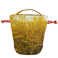 Gold Goldenrod Drawstring Bucket Bag