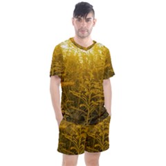 Gold Goldenrod Men s Mesh Tee And Shorts Set