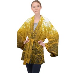 Gold Goldenrod Velvet Kimono Robe