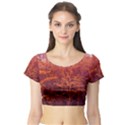 Red Goldenrod Short Sleeve Crop Top View1