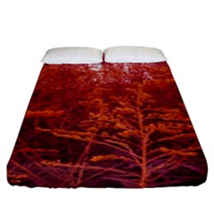 Red Goldenrod Fitted Sheet (king Size) by okhismakingart