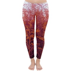 Red Goldenrod Classic Winter Leggings by okhismakingart