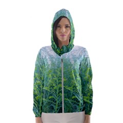 Turquoise Goldenrod Women s Hooded Windbreaker by okhismakingart