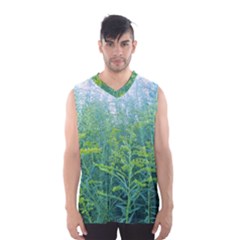 Turquoise Goldenrod Men s Basketball Tank Top by okhismakingart