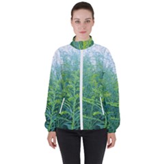 Turquoise Goldenrod Women s High Neck Windbreaker