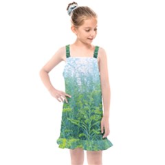 Turquoise Goldenrod Kids  Overall Dress