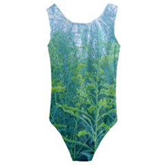 Turquoise Goldenrod Kids  Cut-out Back One Piece Swimsuit