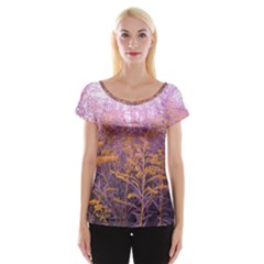 Pink Goldenrod Cap Sleeve Top by okhismakingart