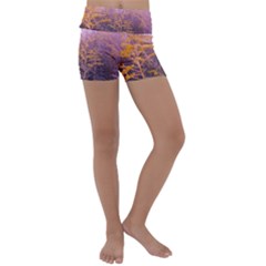 Pink Goldenrod Kids  Lightweight Velour Yoga Shorts