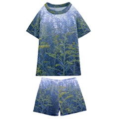 Blue Goldenrod Kids  Swim Tee And Shorts Set