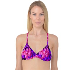 Pink And Blue Sideways Sumac Reversible Tri Bikini Top by okhismakingart