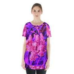 Pink And Blue Sideways Sumac Skirt Hem Sports Top