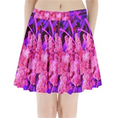 Pink And Blue Sideways Sumac Pleated Mini Skirt by okhismakingart