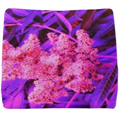 Pink And Blue Sideways Sumac Seat Cushion by okhismakingart