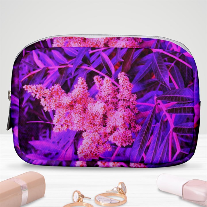 Pink and Blue Sideways Sumac Make Up Pouch (Small)