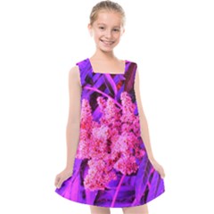 Pink And Blue Sideways Sumac Kids  Cross Back Dress