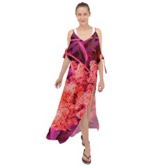 Pink Sideways Sumac Maxi Chiffon Cover Up Dress