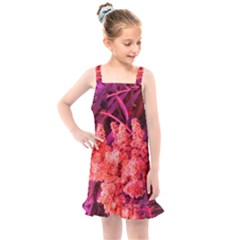 Pink Sideways Sumac Kids  Overall Dress