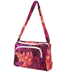 Pink Sideways Sumac Front Pocket Crossbody Bag by okhismakingart