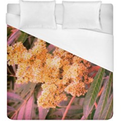 Pale Yellow And Green Sideways Sumac Duvet Cover (king Size) by okhismakingart