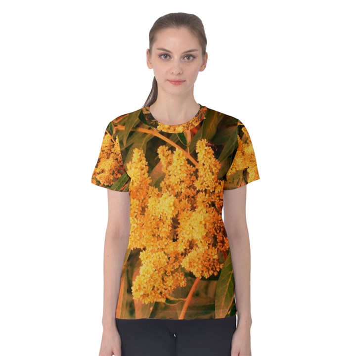 Yellow Sideways Sumac Women s Cotton Tee