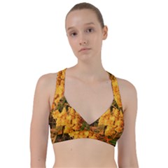 Yellow Sideways Sumac Sweetheart Sports Bra by okhismakingart