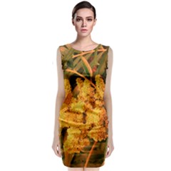 Yellow Sideways Sumac Classic Sleeveless Midi Dress by okhismakingart