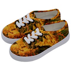 Yellow Sideways Sumac Kids  Classic Low Top Sneakers by okhismakingart