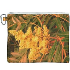 Yellow Sideways Sumac Canvas Cosmetic Bag (xxxl) by okhismakingart