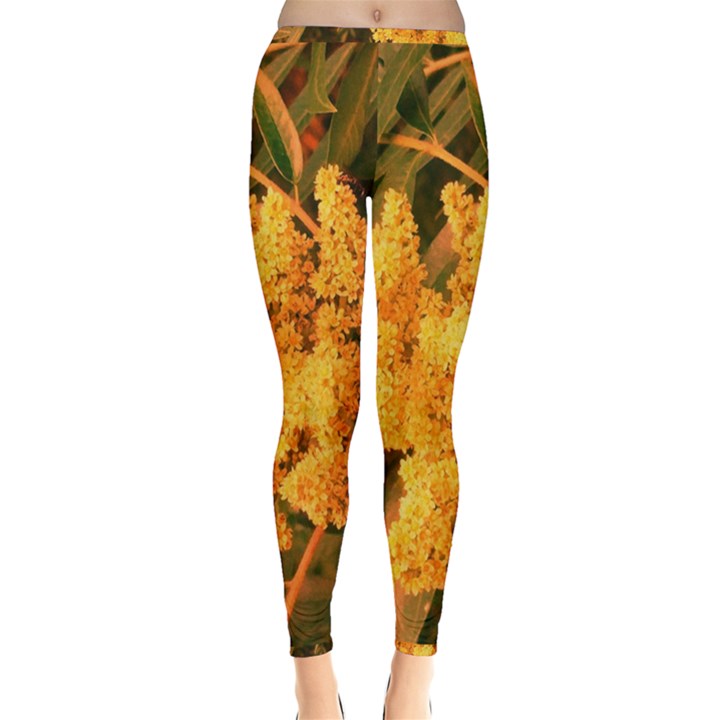 Yellow Sideways Sumac Inside Out Leggings