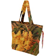 Yellow Sideways Sumac Drawstring Tote Bag