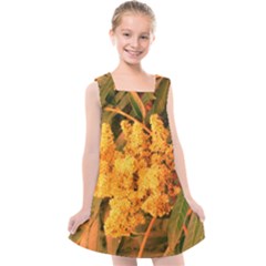 Yellow Sideways Sumac Kids  Cross Back Dress