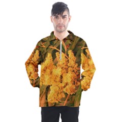 Yellow Sideways Sumac Men s Half Zip Pullover by okhismakingart