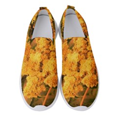 Yellow Sideways Sumac Women s Slip On Sneakers